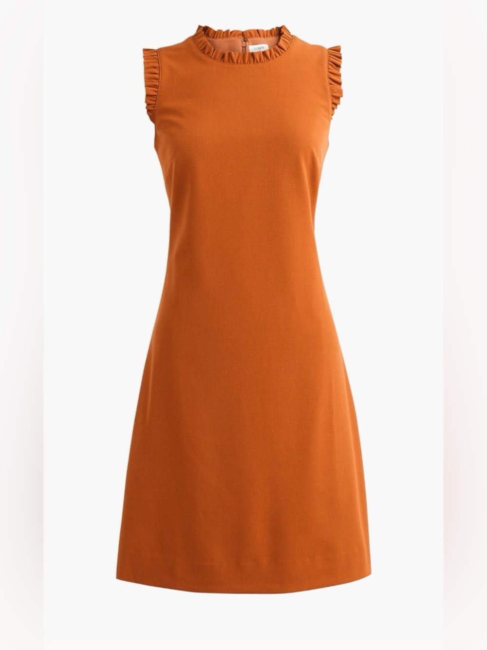 J. Crew Sleeveless Mini Dress in Rust